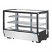 Vitrine de comptoir positive Polar Série G carrée noire 160L