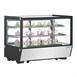 Vitrine de comptoir positive Polar Série G carrée noire 160L