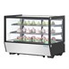 Vitrine de comptoir positive Polar Série G carrée noire 160L