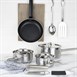 Ensemble 4 pièces casseroles avec couvercles et poêle Nisbets Essentials Cook Like A Pro