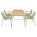 Fauteuils design corde Bolero Melbourne vert clair (lot de 4)