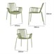 Fauteuils design corde Bolero Melbourne vert clair (lot de 4)