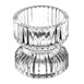 Photophores/bougeoirs en verre nervuré Olympia 52x52mm (lot de 6)