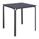 Table carrée en acier Bolero Adeline 700mm bleu ardoise