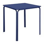 Table carrée en acier Bolero Adeline 700mm bleu marine 
