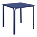Table carrée en acier Bolero Adeline 700mm bleu marine 