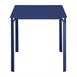 Table carrée en acier Bolero Adeline 700mm bleu marine 