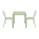 Table carrée en acier Bolero Adeline 700mm vert clair