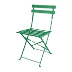 Chaises de terrasse pliantes en acier Bolero Perth vertes (Lot de 2)