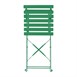 Chaises de terrasse pliantes en acier Bolero Perth vertes (Lot de 2)