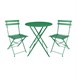 Chaises de terrasse pliantes en acier Bolero Perth vertes (Lot de 2)