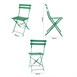 Chaises de terrasse pliantes en acier Bolero Perth vertes (Lot de 2)