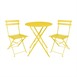 Chaises de terrasse pliantes en acier Bolero Perth jaunes (lot de 2)
