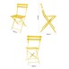 Chaises de terrasse pliantes en acier Bolero Perth jaunes (lot de 2)