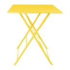 Table carrée de terrasse Bolero Perth jaune 600mm