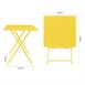 Table carrée de terrasse Bolero Perth jaune 600mm