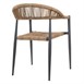 Fauteuils d'extérieur en rotin PE tressé Bolero Eden naturels (lot de 4)