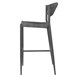Tabourets de bar d'extérieur en rotin PE tressé Bolero Eden anthracite (lot de 2)
