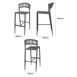 Tabourets de bar d'extérieur en rotin PE tressé Bolero Eden anthracite (lot de 2)