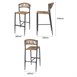 Tabourets de bar d'extérieur en rotin PE tressé Bolero Eden naturels (lot de 2)