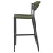 Tabourets de bar d'extérieur en rotin PE tressé Bolero Eden verts (lot de 2)