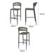 Tabourets de bar d'extérieur en rotin PE tressé Bolero Eden verts (lot de 2)