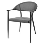 Fauteuils d'extérieur Bolero Santiago noirs (lot de 4)