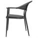Fauteuils d'extérieur Bolero Santiago noirs (lot de 4)