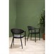 Fauteuils d'extérieur Bolero Santiago noirs (lot de 4)