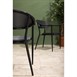 Fauteuils d'extérieur Bolero Santiago noirs (lot de 4)