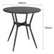 Table d'extérieur Bolero Santiago noire 690mm