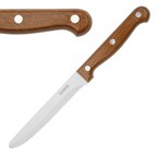 Couteaux à steak arrondis Olympia avec manches en PP imitation bois (lot de 12)