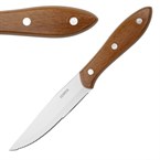 Couteaux à steak jumbo Olympia avec manches en PP imitation bois (lot de 12)