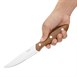 Couteaux à steak jumbo Olympia avec manches en PP imitation bois (lot de 12)