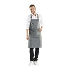 Tablier bavette mixte Chaud Devant Forene gris denim 70x90cm 