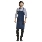 Tablier bavette mixte Chaud Devant Nordic Base bleu 70x85 cm