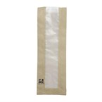 Sacs à pain avec fenêtre en papier cristal Fiesta Compostable (lot de 1 000)