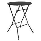 Table de bar pliante HDPE Bolero effet bois noir 800mm