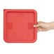 Petit couvercle carré pour boîte de conservation Hygiplas rouge 