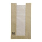 Sacs à pain avec fenêtre en papier cristal Fiesta Compostable 320x180x40mm (lot de 1000)
