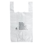 Grands sacs plastiques blancs Fiesta Recyclable (lot de 1 000)