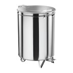 Poubelle à pédale et roulettes en acier inoxydable Gastro M 50 L