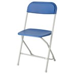 Chaises pliantes en polypropylène Bolero bleues (lot de 10)