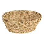 Panier rond Olympia en polyrotin marron clair 220 mm
