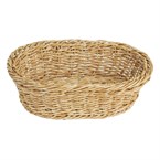 Panier ovale en polyrotin Olympia marron clair 240x170 mm