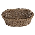 Panier ovale en polyrotin Olympia marron foncé 240x170 mm