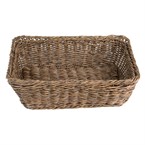 Panier rectangulaire en polyrotin Olympia marron foncé 300x230 mm