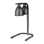 Lampe chauffante double sur pied Buffalo noir mat