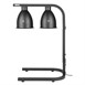 Lampe chauffante double sur pied Buffalo noir mat