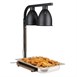 Lampe chauffante double sur pied Buffalo noir mat